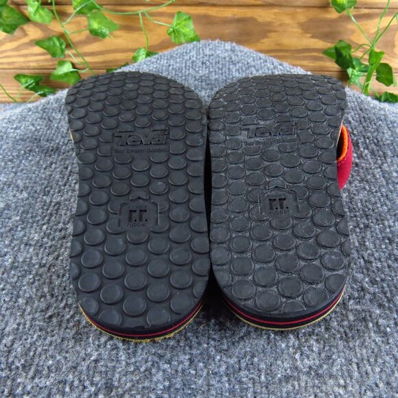 Teva Women's River Rubber Flip Flop Red Leather Sz 6 Medium‎ Gently Used 2025 - Picture 5 of 6